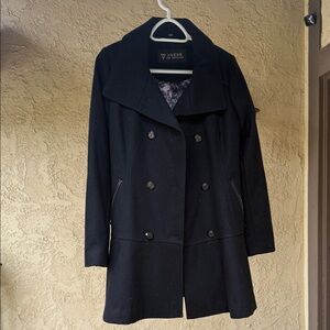 GUESS Women's Elegant Black Double-Breasted Jacket